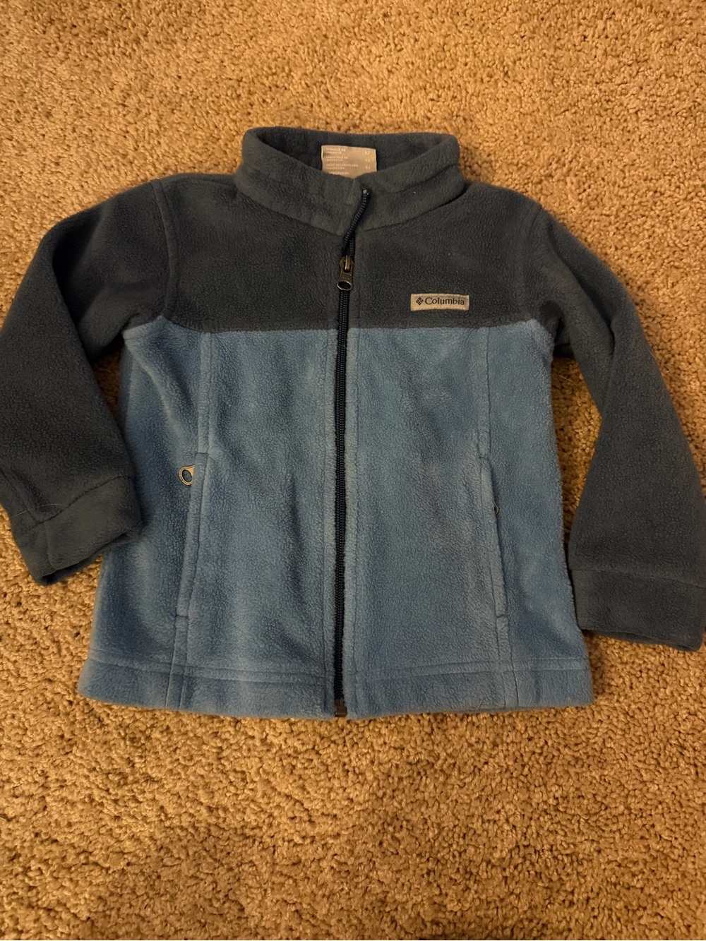 Columbia Kids Two-Tone Blue Full-Zip Fleece Jacket